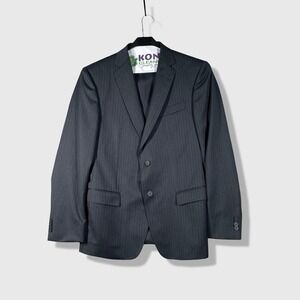 Z Zegna Blazer Jacket Mens 50R Grey Pinstripe Wool Two Button Sport Coat